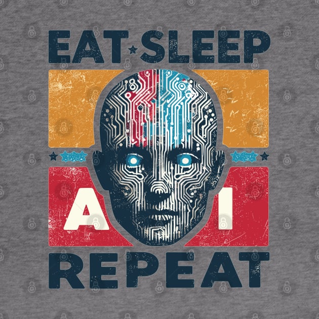 Eat Sleep AI Repeat by Vehicles-Art